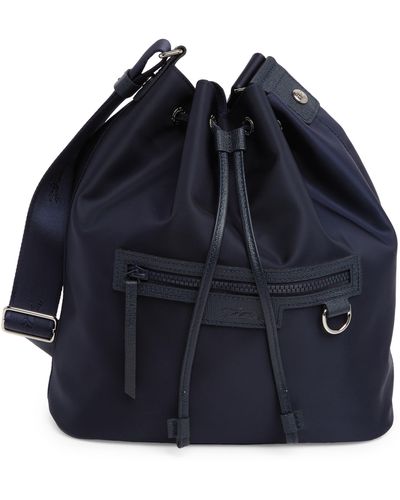 Longchamp Neoprene Bucket Bag - Blue