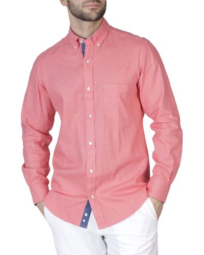 Tailorbyrd Linen Blend Shirt - Pink