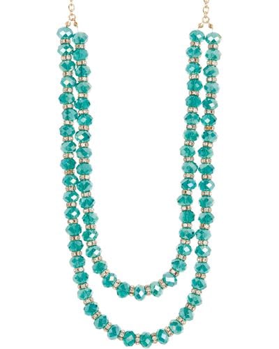 Tasha Layered Beaded Necklace - Blue