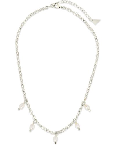 Sterling Forever Dottie Pearl Choker Necklace - White