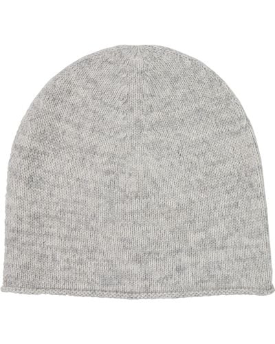 Amicale Cashmere Two-tone Knit Beanie - Gray