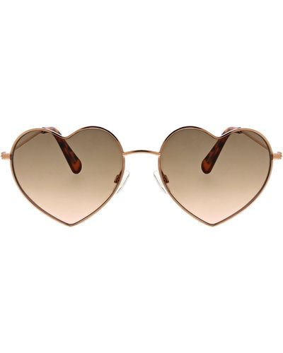 BCBGMAXAZRIA 51mm Gradient Heart Sunglasses - Metallic