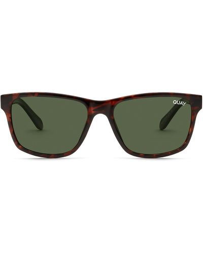 Quay On Tour 43mm Square Polarized Sunglasses - Green