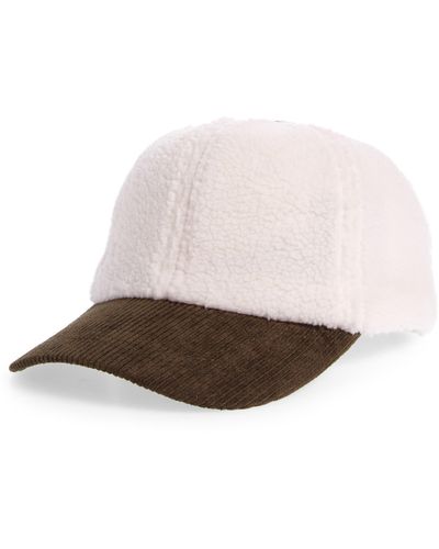 BP. Fleece & Corduroy Baseball Cap - Pink