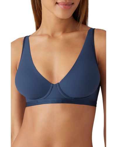 B.tempt'd Nearly Nothing Underwire Plunge Bra - Blue
