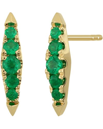 Bony Levy El Mar Emerald Stud Earrings - Green
