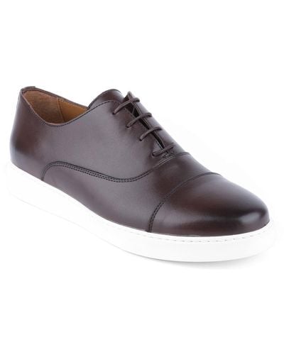 VELLAPAIS Hilton Leather Oxford Sneaker - Brown