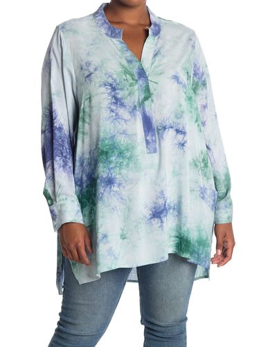 Velvet Heart Lloyd Demi Button Front Blouse - Blue