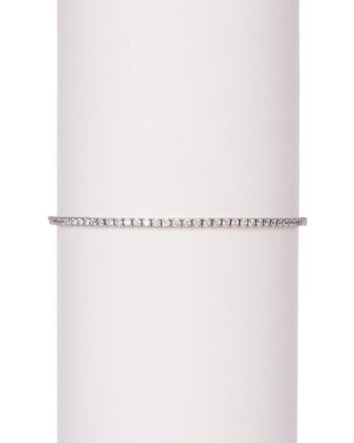 Savvy Cie Jewels Sterling Silver Cubic Zirconia Slider Bracelet - White