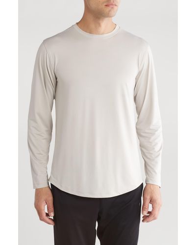 Kenneth Cole Active Stretch Long Sleeve T-shirt - White