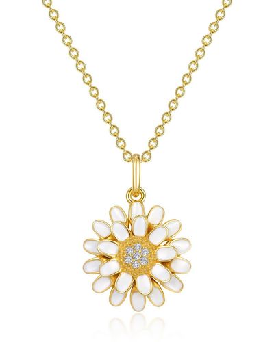 Lafonn Dainty Daisy Simulated Diamond Necklace - Metallic