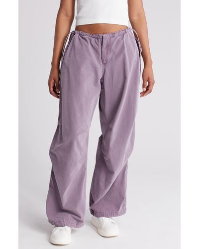 BDG Baggy Cotton Parachute Pants - Purple