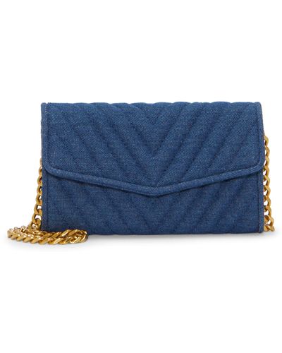 Vince Camuto Theon Quilted Wallet On A Chain - Blue