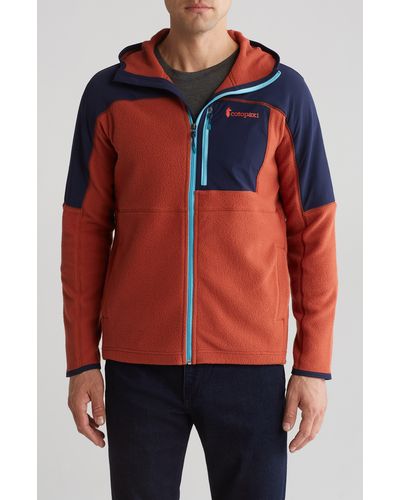 COTOPAXI Abrazo Colorblock Zip Fleece Hooded Jacket - Orange