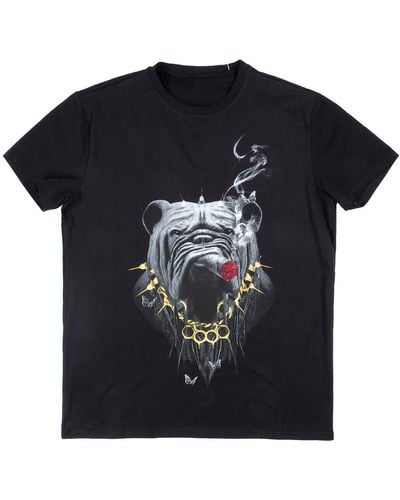 Xray Jeans Cigar Bulldog Graphic T-shirt - Black