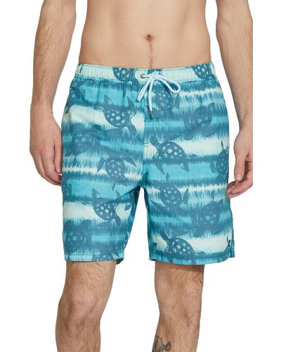 Micros Turtle Board Shorts - Blue