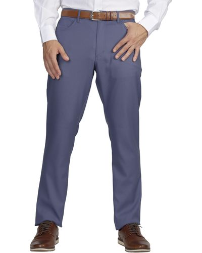 Tailorbyrd Classic Fit Performance Pants - Blue