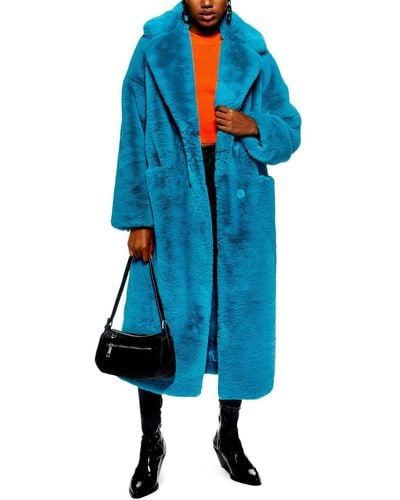 topshop green fur jacket