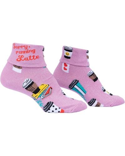 Sock It To Me Running Latte Socks - Pink