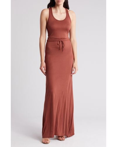 Go Couture Racerback Maxi Dress - Red