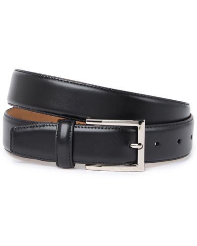 Cole Haan Feather Edge Leather Strap Belt - Black