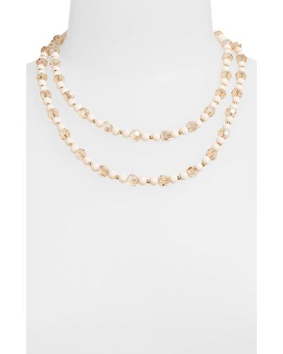 Tasha Beaded Layered Necklace - White