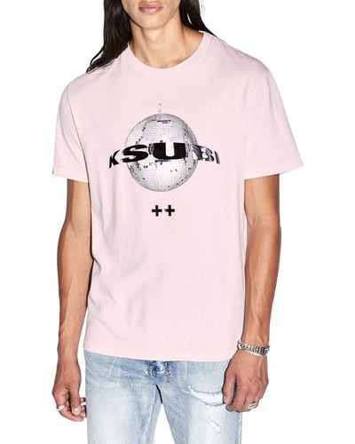 Ksubi Disco Kash Cotton Graphic T-shirt - Pink