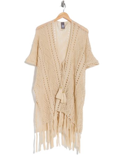Vince Camuto Crochet Cover-up Wrap - Natural