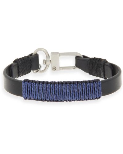 Caputo & Co. Leather Bracelet - Blue