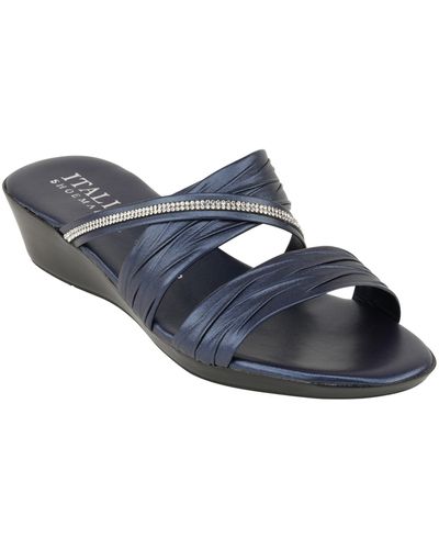 Italian Shoemakers Hollis Wedge Slide Sandal - Blue