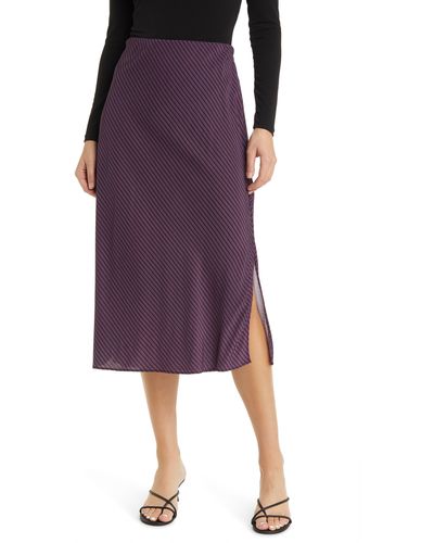 Madewell The Layton Midi Slip Skirt - Purple