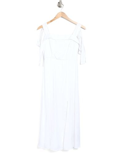 ROW A Tie Strap Midi Dress - White