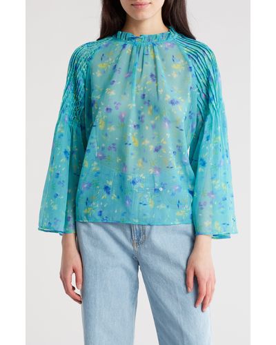 French Connection Aden Hallie Floral Top - Blue