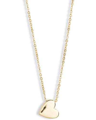 Nordstrom Demi Fine Heart Pendant Necklace - White