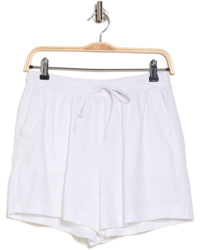 Splendid Marseille Linen Blend Drawstring Shorts - White
