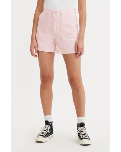 Levi's Denim Utility Shorts - Pink