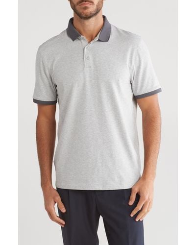 Kenneth Cole Stretch Cotton Polo - Gray