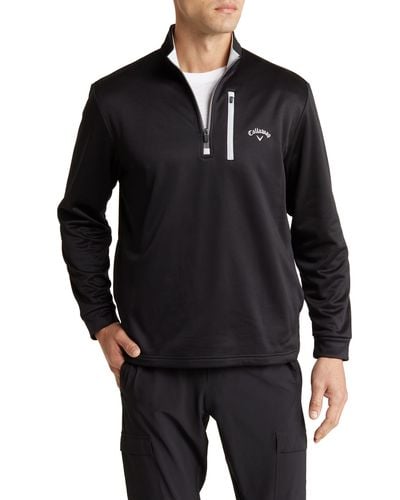 Callaway Golf® Long Sleeve Tech Fleece Half-zip Pullover - Black