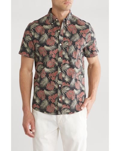 Tailor Vintage Cabana Short Sleeve Seersucker Button-down Shirt - Multicolor