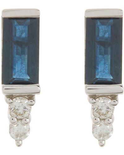 Bony Levy El Mar Sapphire & Diamond Stud Earrings - Blue