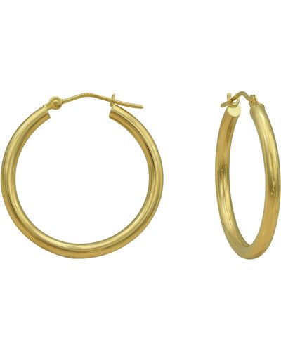 CANDELA JEWELRY 18k Gold Tube Hoop Earrings - Metallic