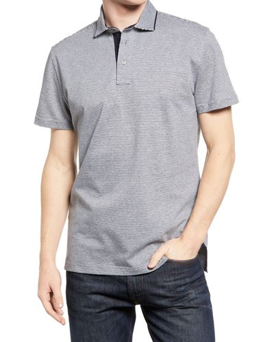Rodd & Gunn Big River Stripe Polo Shirt - Gray