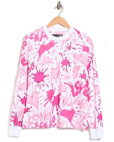 Love Moschino Splash Graphic Sweater In All. Splash Rosa At Nordstrom Rack - Pink