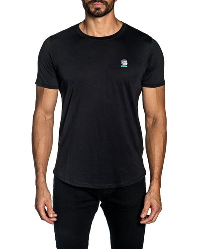 Jared Lang X Nft New World Monks Embroidered T-shirt - Black