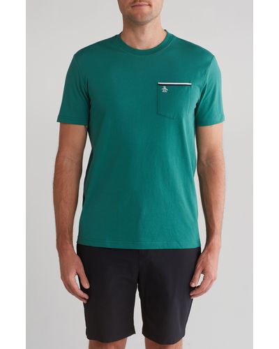 Original Penguin Earl Tipped Pocket T-shirt - Green
