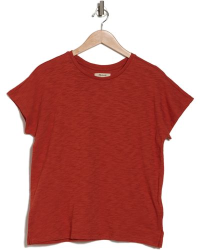 Madewell Gauze Slub Knit T-shirt - Red