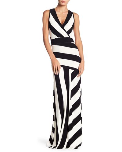 Go Couture Sleeveless Maxi Stripe Dress - Black