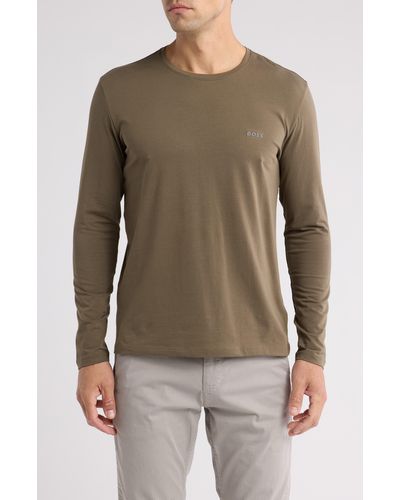 BOSS Long Sleeve T-shirt - Brown