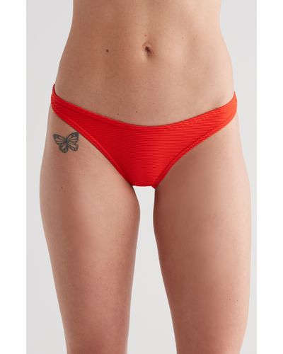 Billabong Tanlines Hike High Leg Bikini Bottoms - Red