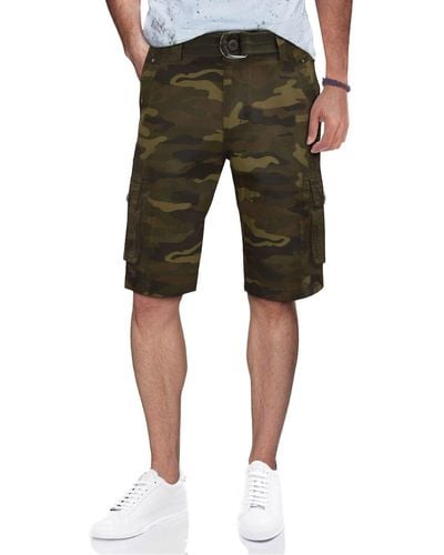 Xray Jeans Belted Cargo Shorts - Brown